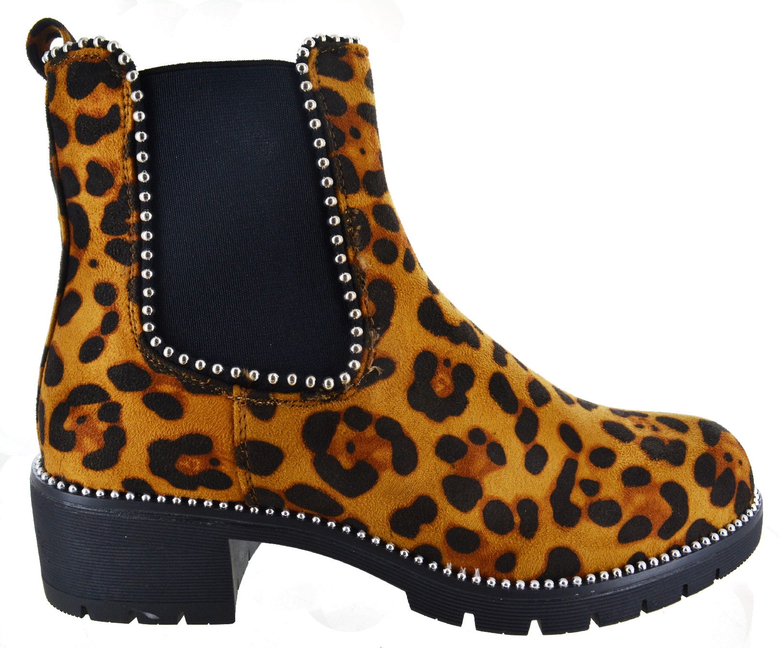 studded chunky chelsea boots